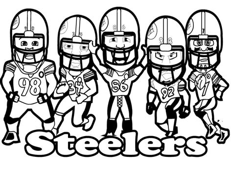 Explore 623989 free printable coloring pages for you can use our amazing online tool to color and edit the following steelers helmet coloring pages. PITTSBURGH STEELERS~Printable Football Steelers Coloring ...