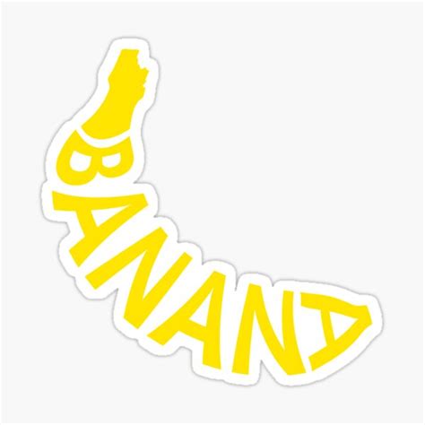 Banana Word Art Sticker By Uncleteo Redbubble