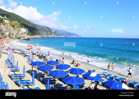 Landscape Of Spiaggia Di Fegina Beach At Monterosso Village Cinque