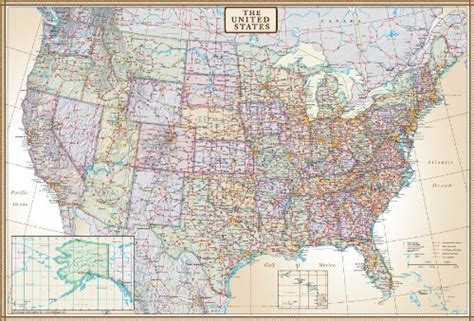 30x42 United States Executive Wall Map Laminated