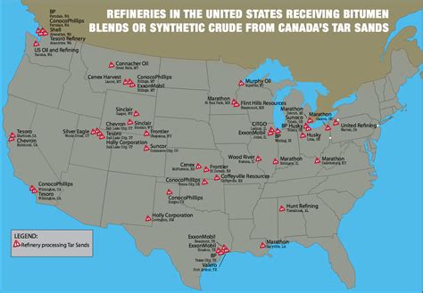 Map Of Oil Refineries In Us World Map