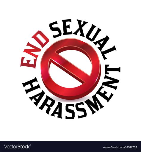 Sexual Harassment Warning Sign Symbol Royalty Free Vector