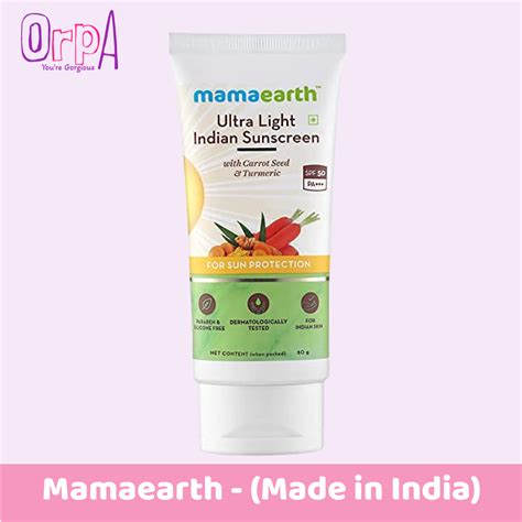 MamaEarth Ultralight Indian Sunscreen 80ml Orpa