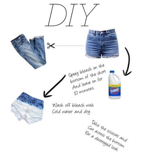 Diy Ombre Shorts By Using Bleach Musely