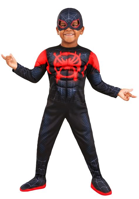 Toddler Deluxe Spiderman Miles Morales Costume Ubicaciondepersonas