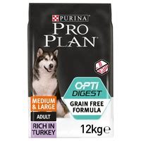 Real chicken is the #1 ingredient; Purina Pro Plan OptiDigest Grain Free Medium & Large Adult ...