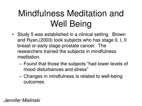 Ppt Mindfulness Meditation And Well Being Powerpoint Presentation