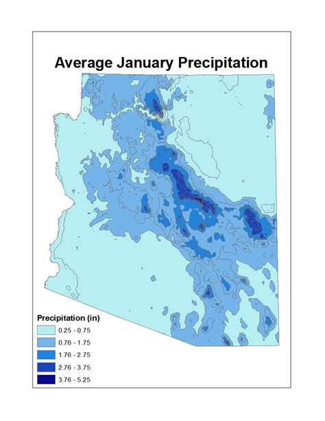 Arizona Average Precipitation Maps