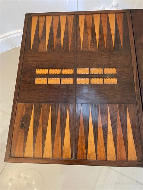 Antique Rosewood Backgammon Chess Games Table Antiques Atlas