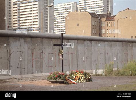 Peter Fechter Memorial At The Berlin Wall Near Checkpoint Charlie