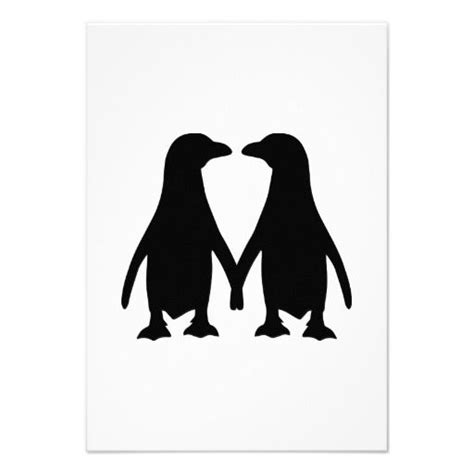 Penguin Couple Silhouette