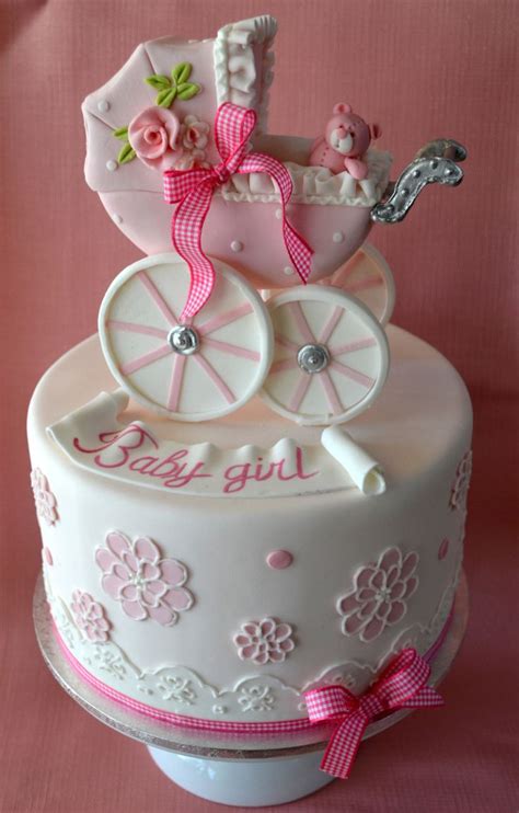 Baby Girl Carriage Baby Shower Cake Amazing Cake Ideas