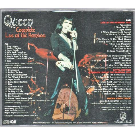 Complete Live At The Rainbow London 31031974 And 13091973 De Queen
