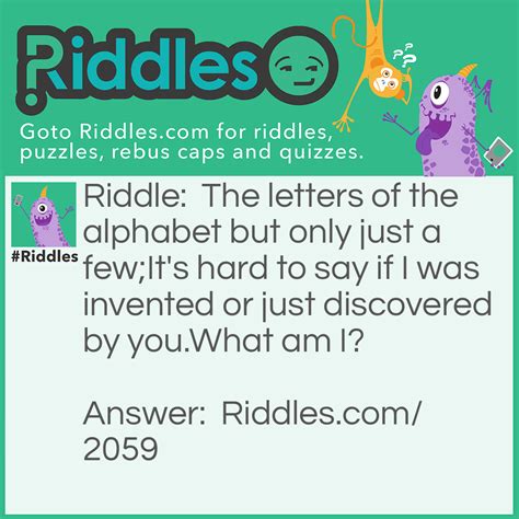 Letters Of The Alphabet Riddle And Answer