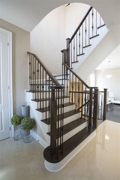 In this video we show you how to upgrade your. Stairs with wrought iron pickets are classic. | Iron ...