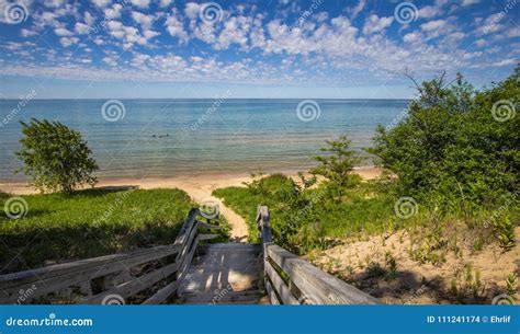 Summer On The Shores Of Lake Michigan Stock Photo Image Of Horizon