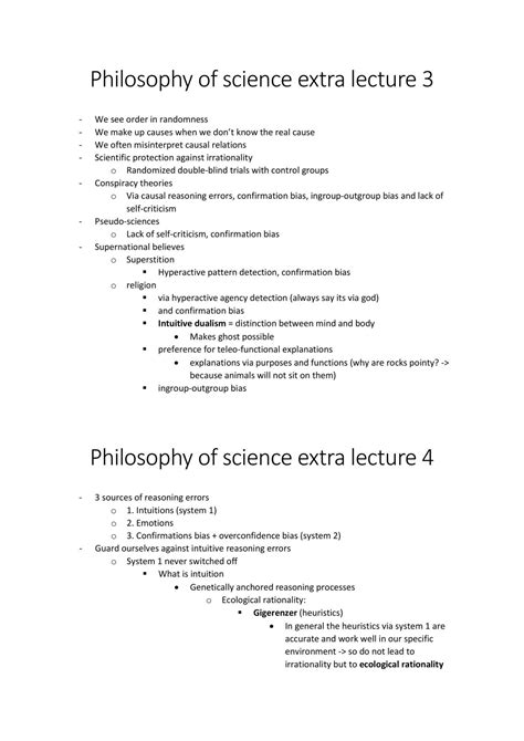 Philosophy Of Science Summary Philosop 2030 Philosophy Of Science