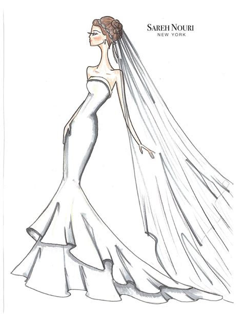 From Sketch To Gown Wedding Dress Designer Sketches By Sareh Nouri