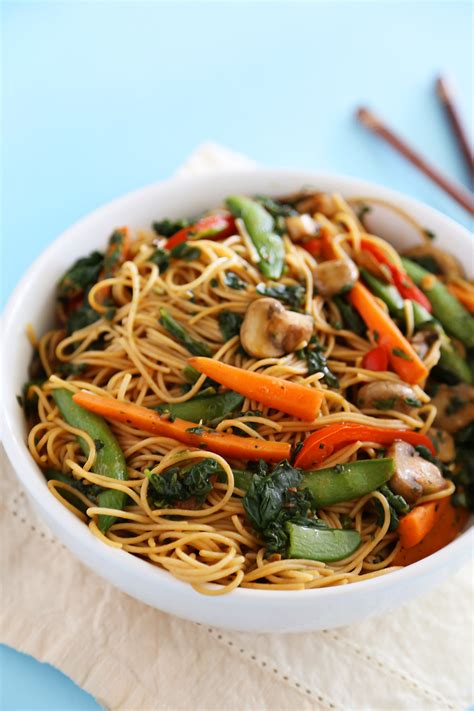 Remember for lo mein common vegetables are where chow is longer fried noodle then we are recommended lo mein it's little healthy (low fat) for you, if both are some to you. Easy Vegetable Lo Mein - The Comfort of Cooking