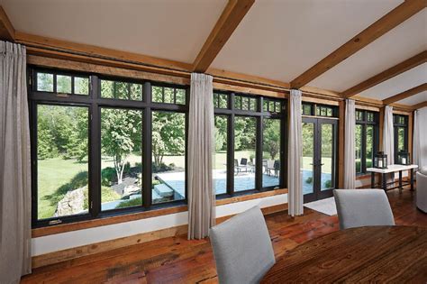 Would black window frames be able to softened so the home didn't have an industrial or too modern of a feel? Image result for black casement window | Casement windows ...