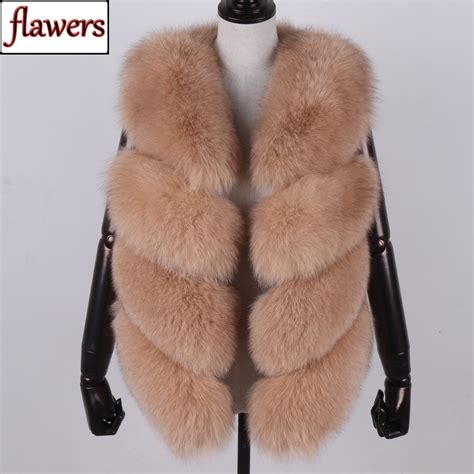 women real fox fur vest female winter quality genuine fox fur waistcoat coat casual lady warm