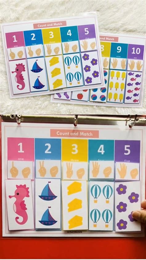 Counting Activity Printable Preschool Math Number Matching Etsy