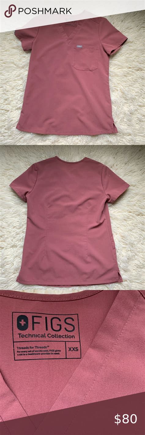 Figs Mauve Catarina Scrub Top Xxs Only Worn A Couple Times Too Small On