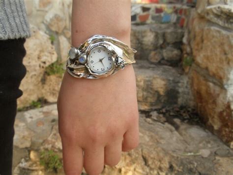 Handcrafted 925 Sterling Silver Watch Cuff Bracelet Semi
