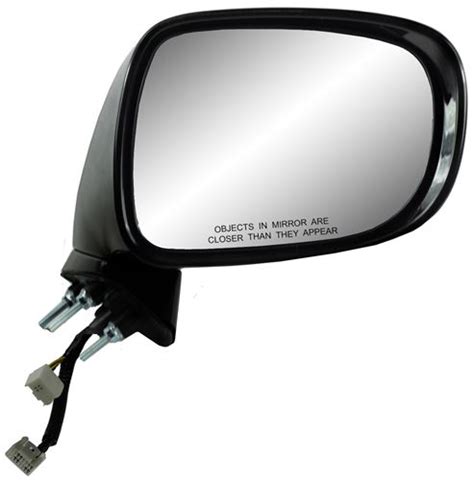 k source replacement side mirror electric heat w lamp memory black passenger side k