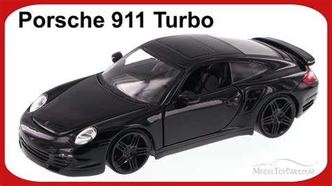 Porsche 911 Turbo Black Jada Toys Bigtime Kustoms 91852 124 Scale