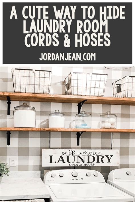 A Cute Way To Hide Laundry Cords And Hoses Free Download Laundry Room