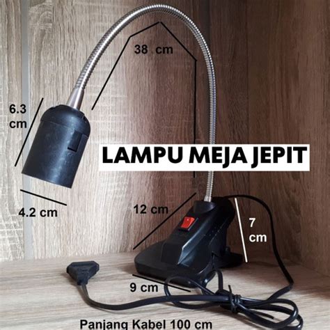 Jual Lampu Meja Belajar Arsitek Baca Fitting E27 Jepit Pameran Flexible