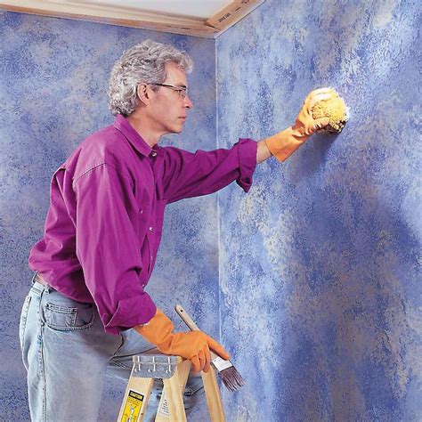 How To Sponge Paint A Wall Sponge Painting Walls Sponge Painting Wall Painting Techniques