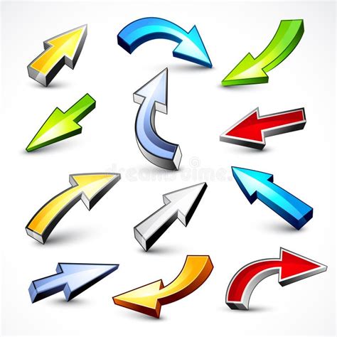 Colorful Directional Arrows Stock Vector Illustration Of Arrows