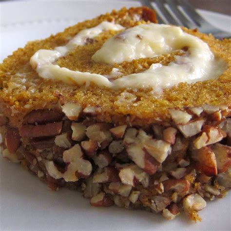 A traditional holiday treat, this pumpkin roll is a spiced pumpkin cake roll filled with a sweet cream cheese filling. this is happiness: Pumpkin Roll Recipe with Cream Cheese Filling