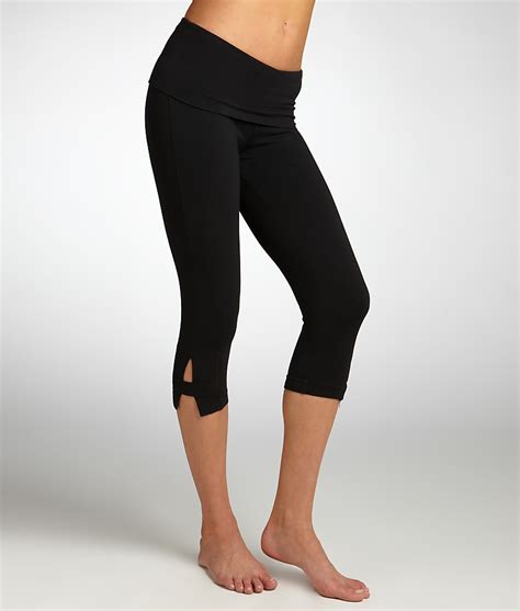 Hard Tail Side Slinger Rolldown Cropped Yoga Pants Activewear Womens