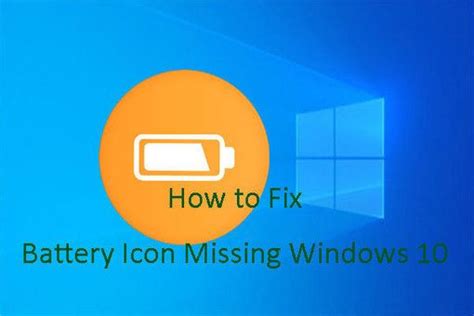 How To Add Back Missing Battery Icon To Windows 10 Taskbar Computer