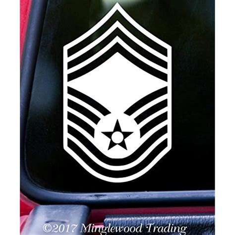 Buy Usaf E 9 Chief Master Sergeant Insignia 5 X 3 Vinyl Decal Sticker