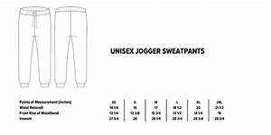 Unisex Jogger Sweatpants Size Chart The Shop Forward
