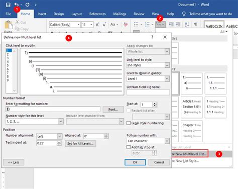 Multilevel Lists In Microsoft Word Fast Tutorials