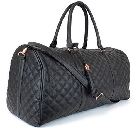 Best Women S Quilted Leather Weekender Travel Duffel Bag Offer