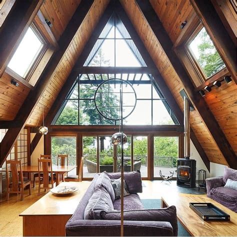 The Triangular Shape Adds A Nice Touch Cozy And Comfy A Frame House