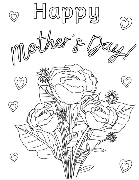 Mother S Day Coloring Page Mother S Day Printables Etsy Artofit