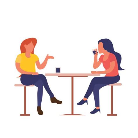 Two Women Talking Illustrations Royalty Free Vector Graphics And Clip