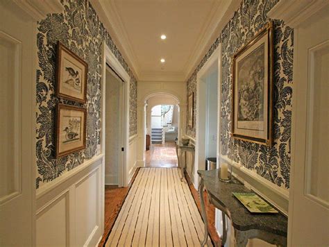 The Hallway Wallpaper Gives The Home An Antique Feel Hallway
