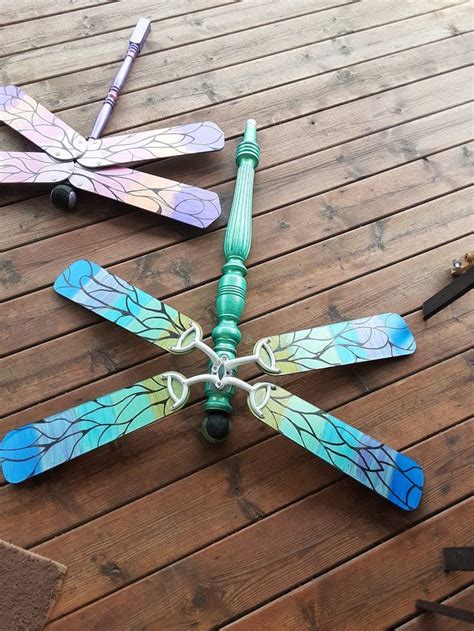 Diy Dragonfly Garden Art From Fan Blades At Duckduckgo Ceiling Fan