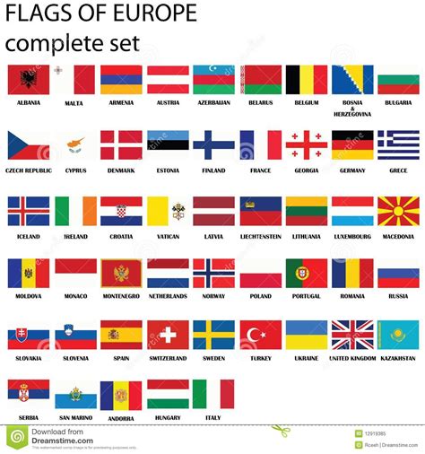 Bandeiras de Europa ilustração do vetor. Ilustração de naturalizado