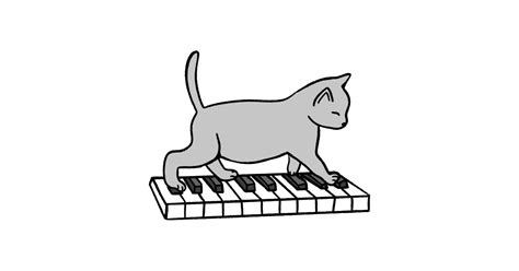 Cat Playing Piano Piano Posters And Art Prints Teepublic
