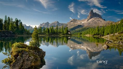 Italian Dolomite Mountain Bing Wallpaper Preview