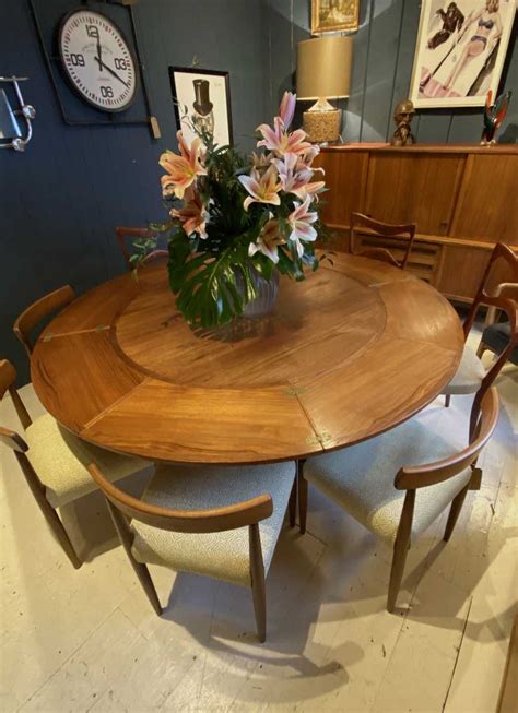 Get 5% in rewards with club o! Extendable Circular Teak Flip-Flap Lotus Dining Table by ...